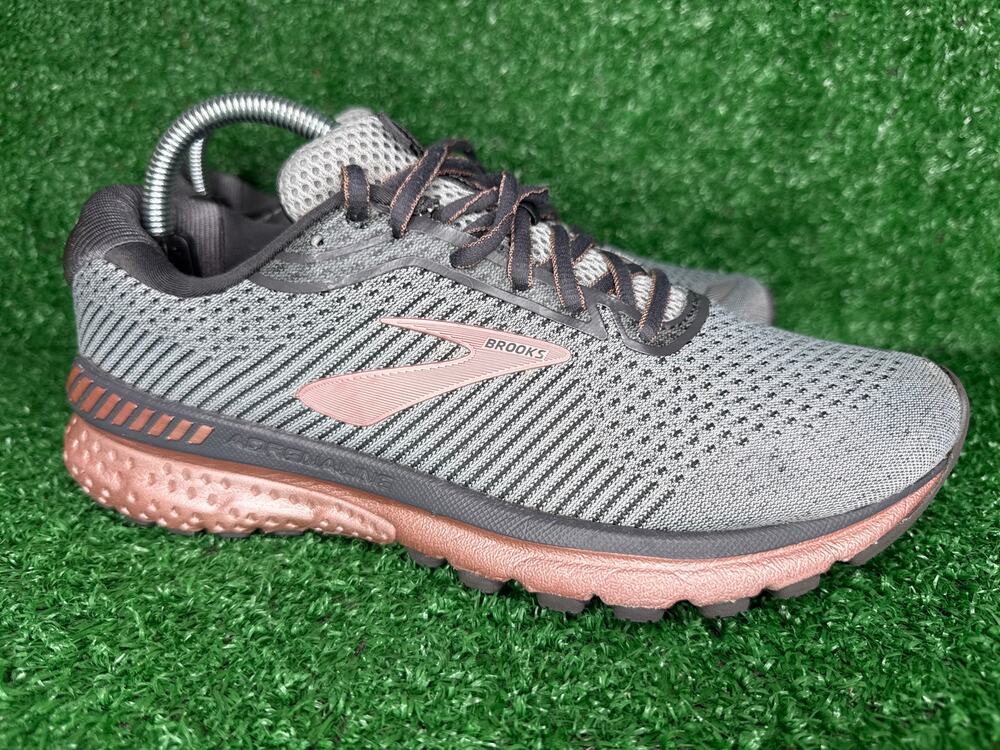 Brooks Adrenaline 20 Shoes Womens 9 Medium B Silver Pink Sneakers 1202961B067